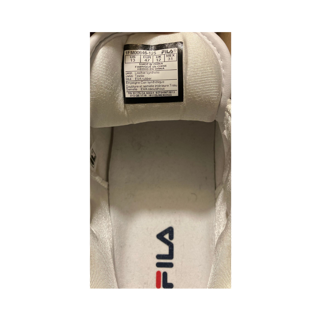 Original Fitness FILA Logo Tape (White/Navy/Red) - #BigBlockBoutique #Resale